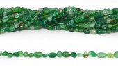 Green Agate polished nugget approx 6x8mm strand approx 55 beads-beads incl pearls-Beadthemup