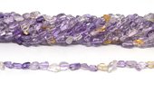 Ameterine polished nugget approx 6x8mm strand approx 48 beads-beads incl pearls-Beadthemup