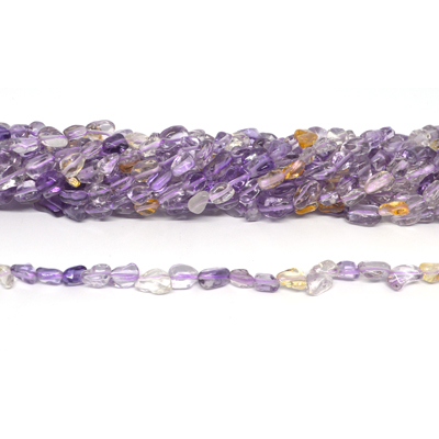 Ameterine polished nugget approx 6x8mm strand approx 48 beads