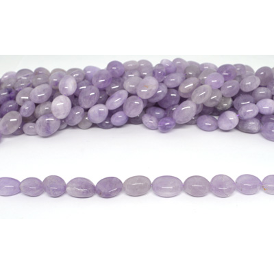 Lavender Amethyst polished nugget approx 8x12mm strand approx 27 beads