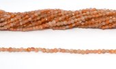 Sunstone faceted Coin 4mm strand 100 beads-beads incl pearls-Beadthemup