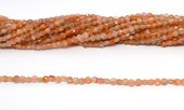 Sunstone faceted Coin 4mm strand 100 beads-beads incl pearls-Beadthemup