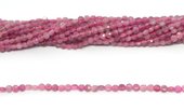 Pink Tourmaline faceted Coin 4mm strand 110 beads-beads incl pearls-Beadthemup