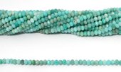 Amazonite AB faceted Rondel  3x5mm strand 110 beads-beads incl pearls-Beadthemup