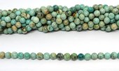 Peruvian Turquoise/ chrysocolla Polished Round 8mm strand 48 beads-beads incl pearls-Beadthemup