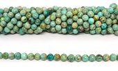Peruvian Turquoise/ chrysocolla Polished Round 10mm strand 39 beads-beads incl pearls-Beadthemup