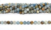 Blue Calcite Polished Round 10mm strand 41 beads-beads incl pearls-Beadthemup