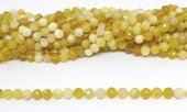 Yellow Opal Faceted Round 6mm strand 59 beads-beads incl pearls-Beadthemup