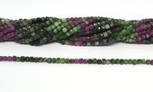 Ruby Zoisite Faceted 4mm Cube strand 95 beads-beads incl pearls-Beadthemup