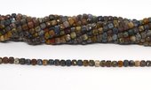 Pietersite Faceted 4mm Cube strand 95 beads-beads incl pearls-Beadthemup
