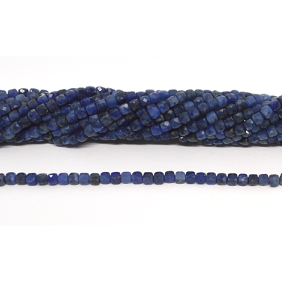 Sodalite Faceted 4mm Cube strand 95 beads
