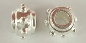Sterling Silver Bead Rondel 10x6mm 4mm hole-findings-Beadthemup