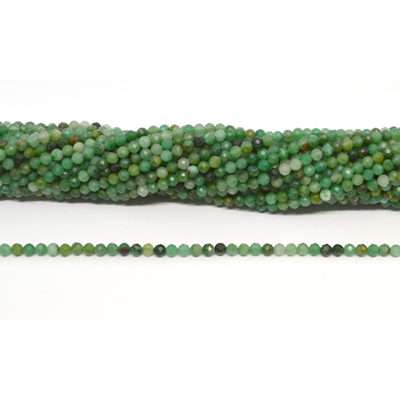 African Jade/Grossular Garnet Faceted 3mm round strand 115 beads