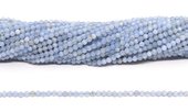 Blue Lace Agate Faceted 2mm round strand 190 beads-beads incl pearls-Beadthemup