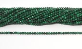 Malachite Faceted 3mm round strand 120 beads-beads incl pearls-Beadthemup