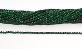Malachite Faceted 2mm round strand 200 beads-beads incl pearls-Beadthemup