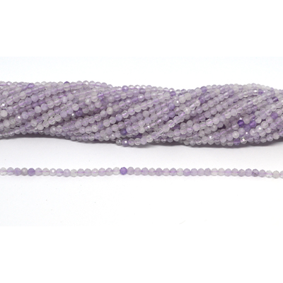 Lavender Amethyst Faceted 3mm round strand 125 beads