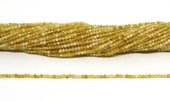 Yellow Opal Faceted 2mm round strand 190 beads-beads incl pearls-Beadthemup