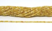 Yellow Opal Faceted 3mm round strand 120 beads-beads incl pearls-Beadthemup