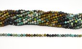 Turquoise Shaded Faceted 4mm round strand 90 beads-beads incl pearls-Beadthemup