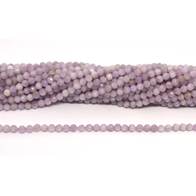 Kunzite Faceted 4mm round strand 105 beads