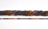 Ruby & Sapphire Faceted 3.8mm round strand 110 beads-beads incl pearls-Beadthemup
