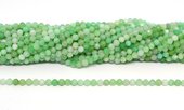Chrysophase Faceted 4mm round strand 70 beads-beads incl pearls-Beadthemup