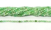 Chrysophase Faceted 4mm round strand 94 beads-beads incl pearls-Beadthemup