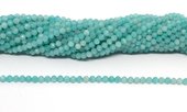 Amazonite Peruvian A Faceted 4mm round strand 105 beads-beads incl pearls-Beadthemup