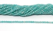 Amazonite Peruvian A Faceted 4mm round strand 105 beads-beads incl pearls-Beadthemup