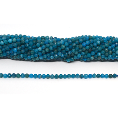 Apatite A Faceted 4mm round strand 90 beads