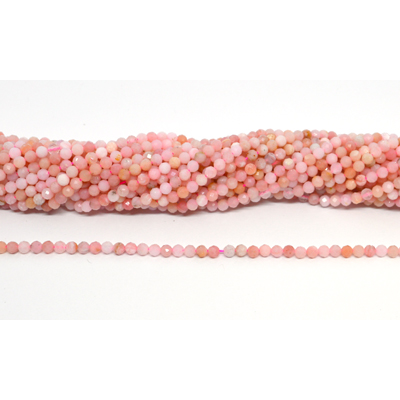 Pink Opal Peruvian Faceted 4mm round strand 95 beads