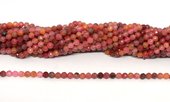 Brazilian Rhodochrosite Faceted 4mm round strand 88 beads-beads incl pearls-Beadthemup