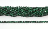 Malachite Faceted 4mm round strand 93 beads-beads incl pearls-Beadthemup