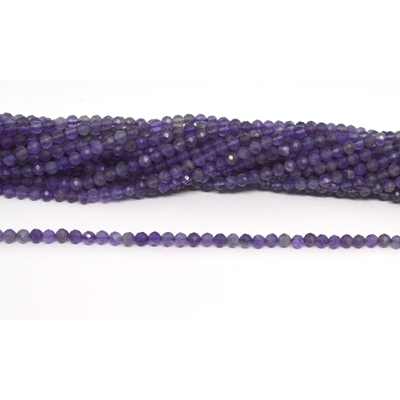 Amethyst A Faceted 4mm round strand 102 beads
