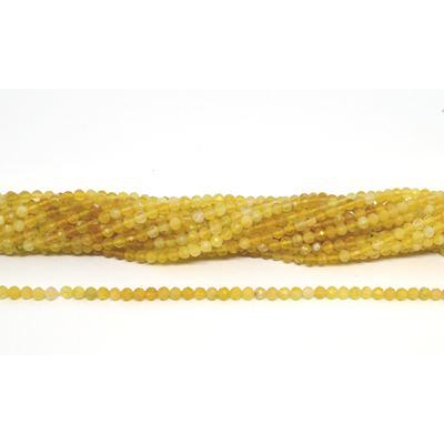 Yellow Opal shaded Faceted 4mm round strand 96 beads