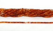 Carnelian shaded Faceted 3mm round strand 134 beads-beads incl pearls-Beadthemup