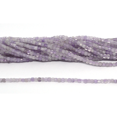 Lavender Amethyst Faceted 2mm Cube strand 178 beads