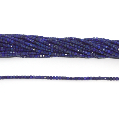 Lapis Lazuli A Faceted 2mm Cube strand 180 beads