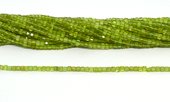 Peridot Faceted 3mm Cube strand 135 beads-beads incl pearls-Beadthemup