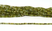 Green Garnet Faceted 2mm Cube strand 138 beads-beads incl pearls-Beadthemup