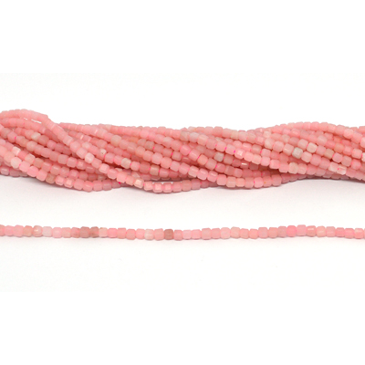 Pink Opal Chinese Faceted 2mm Cube strand 155 beads