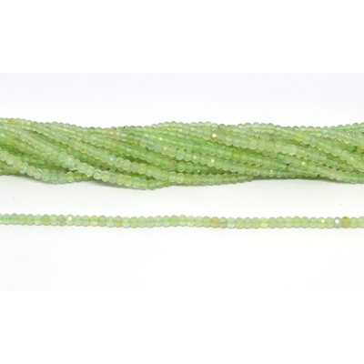 Prehnite Faceted Rondel 3x4mm strand 130 beads