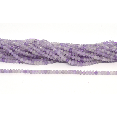 Lavender amethyst Faceted Rondel 3x4mm strand 130 beads