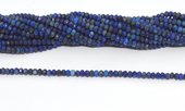 Lapis Lazuli Faceted Rondel 3x4mm strand 130 beads-beads incl pearls-Beadthemup