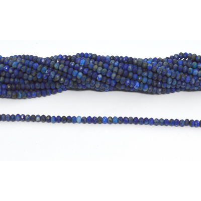Lapis Lazuli Faceted Rondel 3x4mm strand 130 beads