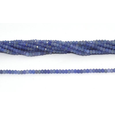 Tanzanite A Faceted Rondel 3x4mm strand 130 beads