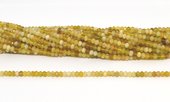 Yellow Opal Faceted Rondel 3x4mm strand 130 beads-beads incl pearls-Beadthemup