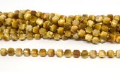 Golden Tiger Eye Faceted Cube 8mm strand 39 beads-beads incl pearls-Beadthemup
