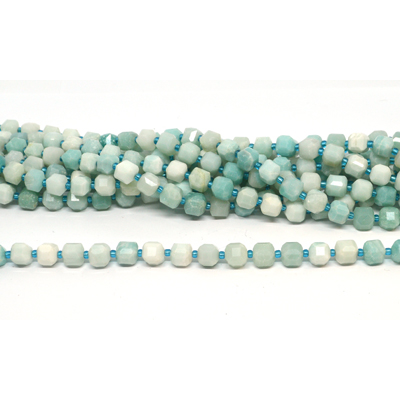 Amazonite Brazil Faceted Cube 8mm strand 37 beads